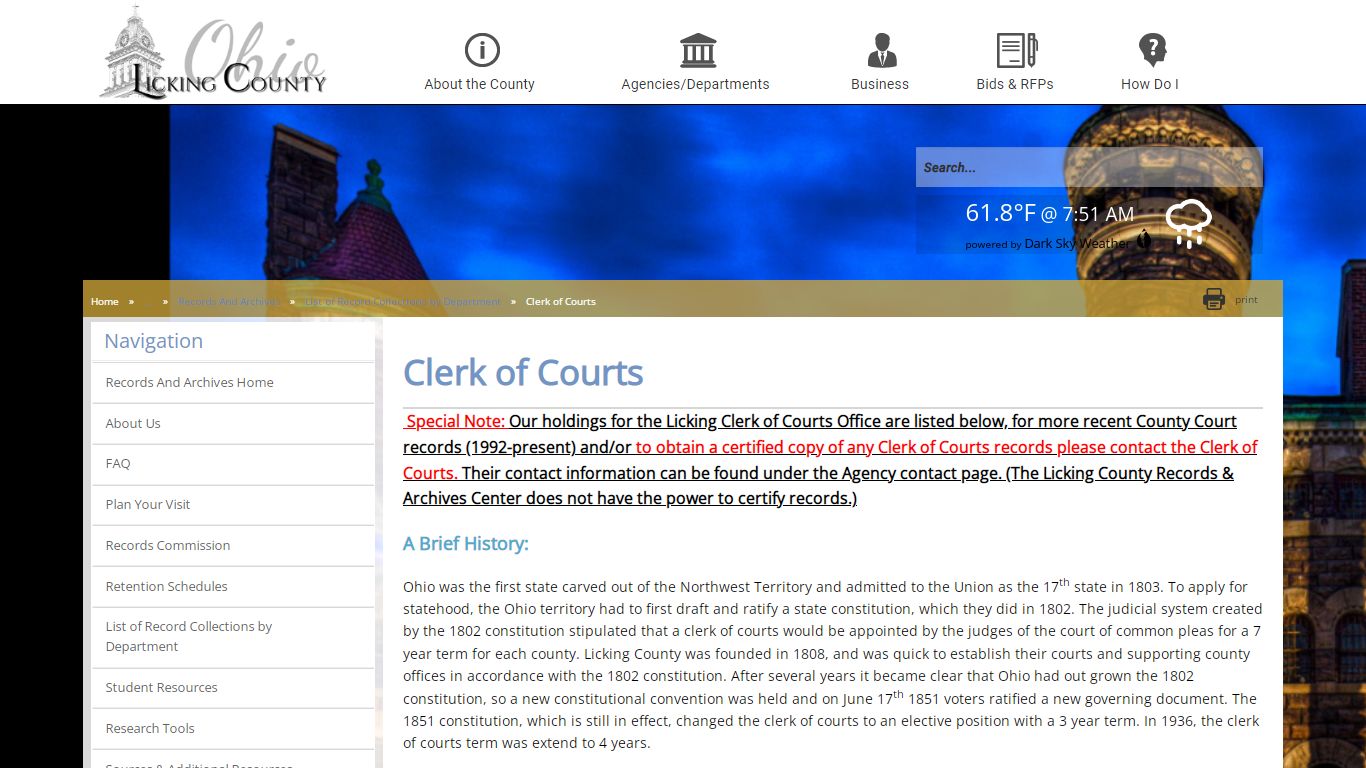 Clerk of Courts - Licking County, Ohio